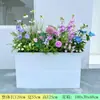Arreglos Artificiales de Hortensias y Rosas en Cajas de Flores Mixtas y Macetas para Balcón, Oficina de Ventas, Restaurante, Sala de Estar y Decoración de Divisiones