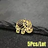 5 Peças/Pacote Novo Estilo Boêmio Transfronteiriço Aço Inoxidável Vazado Fofo Elefante Pingente Acessórios DIY