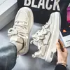 Nuevas Zapatillas Casuales de Moda para Hombre de Primavera y Otoño Diseño Exterior para Estudiantes Mocasines de Cuero Color Sólido Zapatos Blancos