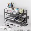 Estante Simples Porta Objetos Prateleira de Armazenamento para Mesa de Escritório Mesa Pequena Multi-Camadas Ferro Forjado Prateleira de Acabamento para Mesa Estante de Livros