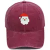 Gorra de Béisbol Vintage Bordada de Santa Claus Transfronterizo Regalo de Navidad Unisex Casual Versátil Gorra de Moda