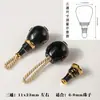 Conector de tres vías de alta calidad de porcelana ágata negra partido, para ensartar cuentas DIY, pulsera, collar, rosario budista, accesorio versátil