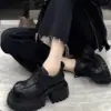 Zapatos de mujer con plataforma, que aumentan la altura, para dedo gordo, colección otoño 2026, mocasines de estilo británico, zapatos Derby versátiles, zapatos de vestir