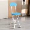 Cadeira dobrável Encosto de cadeira Cadeira de jantar para casa Portátil Cadeira para dormitório universitário Lazer na varanda Banqueta redonda dobrável