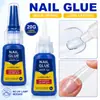 Pegamento para Uñas Transfronterizo, pegamento para uñas de secado rápido sin curado con lámpara, no necesita lámpara, se seca al aire naturalmente, pegamento de doble uso para puntas de uñas y accesorios