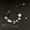 Pulseira Tecida Artesanalmente com Peixe Azul Fofo e Estrela do Mar para Mulheres, Novo Modelo 2026, Alto Valor Estético, Pulseira para Festa de Estudantes na Praia