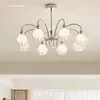 Lustre de vidro, luminária de sala de estar, luminária de hall estilo Bauhaus, luminária designer minimalista ripple d'água feijão mágico, estilo vintage