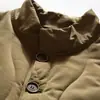 Northern Frontier Marca de Moda Americana para Hombres 2025 Invierno Nuevo Estilo Patrón de Calabaza Chaqueta de Algodón para Hombres Cuello Alto Abrigo de Algodón Abrigo Exterior Cálido y Grueso