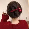 Presilha de Cabelo Bico de Pato com Laço para Mulheres 2025 Novo Estilo de Alta Qualidade Presilha Garra para Rabo de Cavalo na Parte de Trás da Cabeça Acessório de Cabelo