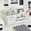 Caja de Almacenamiento de Cosméticos Tipo Cajón Escritorio de Dormitorio Productos para el Cuidado de la Piel Tocador de Escritorio Estante para Almacenamiento de Mascarillas Faciales Lápiz Labial Papelería