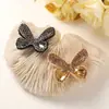 Patch de Tecido Borboleta Full Diamond com Strass Moda Versátil Coreana Patch para Decoração de Sapatos DIY Clipe de Renda para Peito Aplique de Patch para Bolsa Roupas