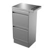 Gabinete de ferramentas de aço inoxidável para barbearia famosa na Internet para salão de cabeleireiro Gabinete de armazenamento de três camadas para salão de cabeleireiro Gabinete de armazenamento para corte de cabelo