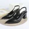 Zapatos de Salón Individuales de Estilo Europeo y Americano para Comercio Exterior Transfronterizo, Cómodos, Versátiles, Retro, de Punta Fina, con Tacones Gruesos y Correas Traseras, Zapatos de Tacón Alto, Sandalias de Punta Cerrada, Zapatos de Salón