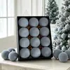 Decorações de Árvore de Natal 6/8cm Vintage Cimento Fosco Veludo Flocado Bolas de Natal Display de Janela Enfeites Pendurados