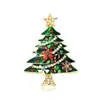 2023 Europeu e Americano Transfronteiriço Sagrado 2023 Europeu e Americano Transfronteiriço Esmalte Diamante Árvore de Natal Broche Outono e Inverno Casaco Lã