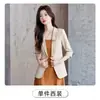 Traje Profesional Elegante Adelgazante de Manga Media para Primavera y Otoño, Atuendo Formal para Entrevista, Ropa de Trabajo para Entrevista de Cuello Blanco, Ventas