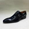 Guangzhou alta qualidade Vestido Sapatos Sociais de Couro Modelo Terno Masculino Bico Fino Sapato de Couro Masculino Camada Superior Couro de Vaca Exclusivo Transfronteiriço