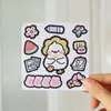 Pegatinas Guka de Corazón Girly para Niñas Niños Libro de Pegar y Dibujar Funda de Teléfono Dibujos Animados Material para Diario de Estudiante Decoración Papelería