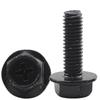 Tornillo de brida hexagonal negro de acero inoxidable 304, perno de brida de bolsillo con cabeza hexagonal galvanizado negro M3/M4/M5