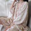 Estilo Nacional Antigolpes 2025 Nuevo Verano Algodón Seda Jersey Pijama para Mujer Forrado Estilo Perezoso Ropa para Aire Acondicionado Ropa de Casa