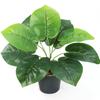Planta de Simulación Planta Verde Planta en Maceta Decorativa Hojas Falsas Hojas de Tortuga Hojas de Lluvia de Primavera Pared de Plantas Material a Juego 9 Hojas Pegadas