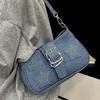 Bolso de Hombro Estrella de Cinco Puntas Bolso Casual de Alta Gama para Mujer 2025 Nuevo Costuras a Contraste Bolso Versátil de Axila Bolso Cuadrado Pequeño