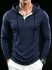 Sudadera con capucha casual deportiva de manga larga para hombre, comercio exterior transfronterizo europeo y americano Amazon, con cordón y efecto refrescante