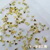 Joias de Zircônia Chanfrada de Fundo Plano Mini Pequena Dourada 5A Acessórios de Arte para Unhas Brilhantes Dourados Marquise Coração