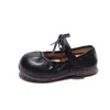 Sapatos Pretos de Couro para Crianças 2026 Primavera e Outono Novos Estilo Coreano Laço Sapatos de Princesa para Meninas Mocassins de Solado Macio Modernos
