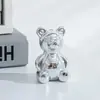 Plástico Creativo Lujo Ligero Oso Plateado Adornos Violentos Caja de Pañuelos Caja de Dulces Decoraciones Accesorios de Iluminación para el Hogar