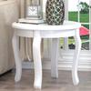 Mesa de café pequeña de madera maciza, mueble auxiliar simple, mesa redonda pequeña de doble capa, mesa lateral para sofá de sala de estar estilo chino, mesa de esquina, mesa redonda estilo americano