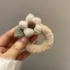 Tiaras Florais da Moda para Mulheres 2026 Fofas Faixas de Cabelo de Pelúcia Outono e Inverno Doces Elásticos de Cabelo Acessórios de Cabelo Femininos