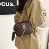 Bolso de Cadena Estilo Occidental Transfronterizo para Mujer 2025 Nuevo Moda Otoño e Invierno Hombro Único Cruzado Pequeño Cuadrado Hilo de Bordado Doble S Bolso de Mujer