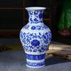 Jarrón de porcelana azul y blanca antiguo de cerámica Jingdezhen, moderno, de estilo chino, para el hogar, la sala de estar, el porche y otros lugares.