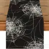 Toalha de mesa de Halloween transfronteiriça nova com esqueleto, abóbora e morcego, decoração de casa, toalha de mesa, toalha de mesa de centro