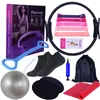 Numbwin Conjunto de 17 Peças para Yoga e Pilates Bandas Elásticas Discos Deslizantes Bandas de Puxar para Exercícios Equipamento de Fitness para Casa