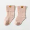 Meias Longas Infantis, Novo Estilo Primavera e Outono, Algodão Penteado, Respiráveis, Meias para Meninos e Meninas, Meias para Recém-Nascidos Sem Costura com Borda Larga