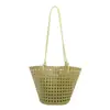 Bolsa de ombro transfronteiriça de alta qualidade, nicho, minimalista, bolsa tote de trama vazada, bolsa estilo praia para mãe e filho, bolsa de ombro casual e bolsa de axila