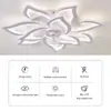 Ventilador de techo con forma de flor con luz control remoto regulable