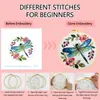 Kit de Materiales de Bordado Floral de Libélula Popular, Kit de Bordado Hecho a Mano DIY para Principiantes al por Mayor, Venta al por Mayor de Fábrica