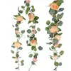 Guirlanda de Folha de Eucalipto de Dinheiro Falso Peônia Rosa Rattan Longo Decoração de Arco de Casamento Mesa Parede Fundo
