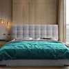 Cojín de cabecera Tatami sin cabecero Almohada de cama suave Empaquetada Madera maciza Cama Cojín trasero grande Cojín de cama Lujo accesible