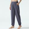 Pantalones de pijama de algodón para mujer, estilo fino de verano, color liso, casual, se pueden usar afuera, pantalones para el hogar, pantalones largos, pantalones frescos de verano para caminar para mujer