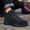 Botas de caminhada outdoor de cano alto, tamanho grande, transfronteiriças para homens, com design retrô e moderno, cabedal em couro respirável e solas antiderrapantes e resistentes ao desgaste, adequadas para trilhas off-road