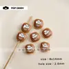 Cuentas Lindas con Forma de Bollo, Accesorios Pequeños de Oso, Cuentas Sueltas para Pulseras Hechas a Mano DIY, Dijes de Bolsa Impresos, Colgantes Decorativos, Cuentas para Joyería