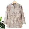 Ropa de Primavera para Personas Mayores, Camisa de Manga Tres Cuartos para Mujer, Camisa de Manga Media de Verano para Madre y Esposa, Traje de Traje Tang para Abuela de 70 y 80 Años