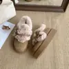 Zapatos Casuales Cálidos de Suela Gruesa Beige Retro para Mujer 2026 Invierno Nuevos Redondos con Velcro de Algodón Peludo