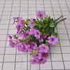 Amazon Flores Artificiais Transfronteiriças Eucalipto de 7 Pontas Violeta Planta Artificial Flor Artificial Plástico Interno e Externo