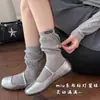 Calcetines estilo Miu para mujer, primavera y otoño, calcetines de media pantorrilla inspirados en el ballet, estilo coreano con etiquetas de tela de letras, puño de burbuja, sin costuras, grises y con volantes