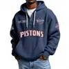 Roupas masculinas novas transfronteiriças, best-seller da Amazon, moletom novo com zíper e múltiplos bolsos, moletom moderno de comércio exterior, série NFL